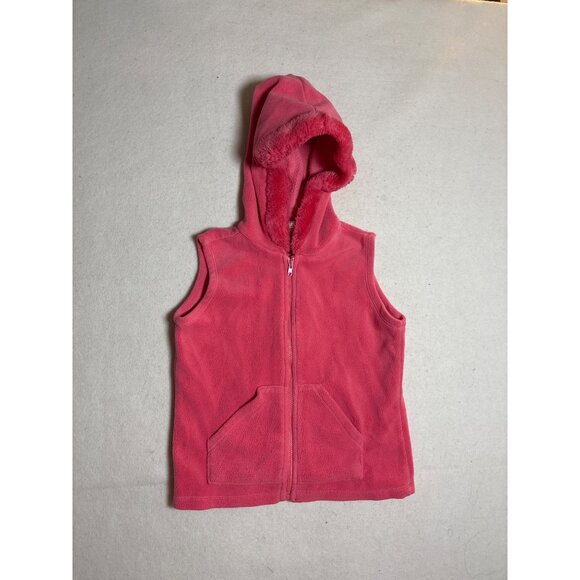 Baby GAP 4T Pink Fleece Hooded Vest - Picture 1 of 7